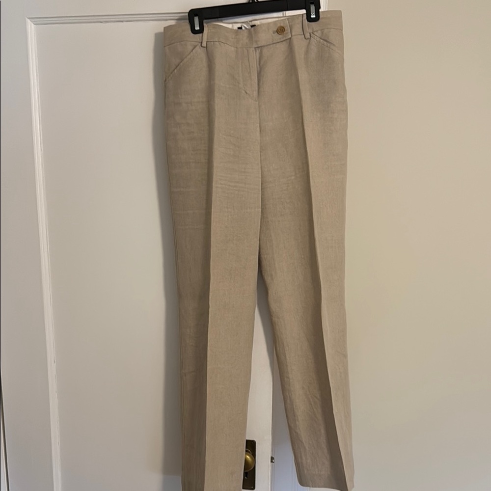 J. Crew Tan Straight Leg Pants with Classic Fit